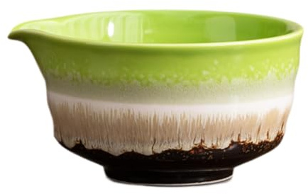 ＡＷＨＡＯ Tazón para Matcha Tazón de Té Artesanal con Boquilla Tazón Tradicional para Matcha para Mezclar Y Servir Té Ceremonias Del Té, Multicolor, Individual