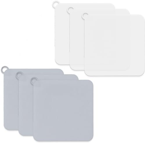 6 Pezzi Tappo per Scarico in Silicone, 20x20 cm, Tappo Doccia Antiodore Universale per Bagno Cucina Lavanderia, Tappo Vasca da Bagno Universale Anti Insetti, Protezione Scarico Lavandino