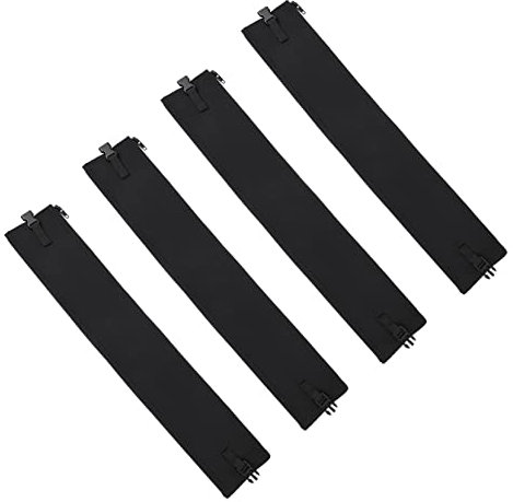 4pcs Zipper Cable Sleeve Neoprene Wire Protector Black
