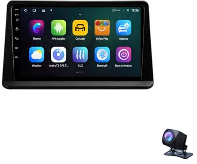 Android 13 navegación del Coche para Mitsubishi Pajero 2 V30 V40 V20 1991-2004 con CarPlay Android Auto 9 Pantalla Táctil Radio Coche con WiFi/GPS/FM/DSP/USB/BT Apoyo Mandos Volante(1G+32G)