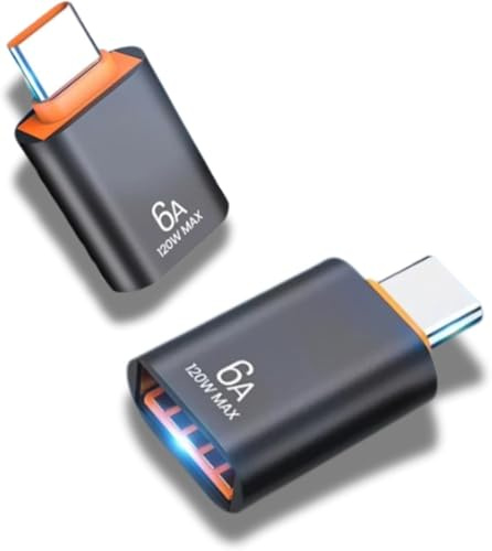 Clem Tech - Lot de 2 Adaptateurs USB - USBC - Convertisseur Type USBA vers Port U SBC - Charge et Transfert de Données Rapide 6A