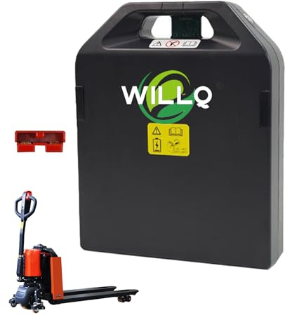 WILLQ Batería de Iones de Litio de 24 V, 20 Ah, 30 Ah y 50 Ah, batería de LiFePO4 de 48 V y 20 Ah para transpaleta eléctrica PTE15Q-A/PTE20Q-A.