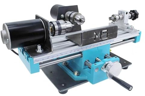 Mini Metal Lathe 400W, DIY Electric Lathe with 7 Speed Adjustable, 7000 RPM, High Precision Milling Machine for Soft Metals and Wood Processing