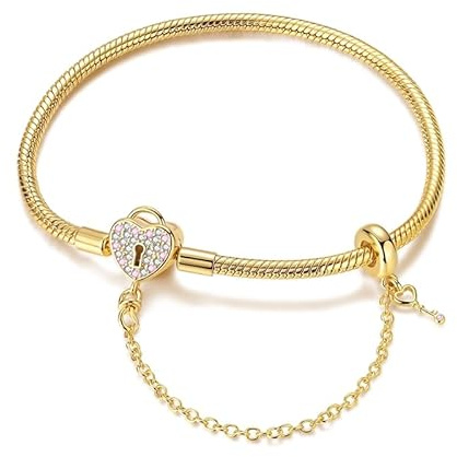 YIXUAN 925 Silver Snake Chain Bracelets Fit European Charms Bracelets Bracelet for Women and Girls Silver Bracelet Gifts