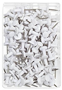 Wedo 54 200 Blanc 100pièce(s) épingle et punaise - épingles et punaises (Blanc, 10 mm, 23 mm, 100 pièce(s))