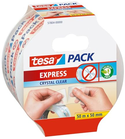 tesa Packband von Hand einreißbar, kristall-klar, 50m x 50mm