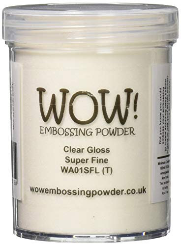 Wow! Embossing-Puder, groß, 160 ml, transparent, glänzend, superfein