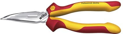 Wiha Z 05 1 06 – Pinze, pinze a punta fine, Acciaio, Rosso/Giallo, 16 cm, 155 g)