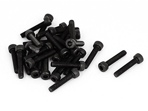 sourcing map 30stk. M4 x 20mm Schwarz 12.9 Legierung Stahl Hex Sockel Kopf Kappe Schraube Bolzen DE de | DE, 12.9 Legierung Stahl