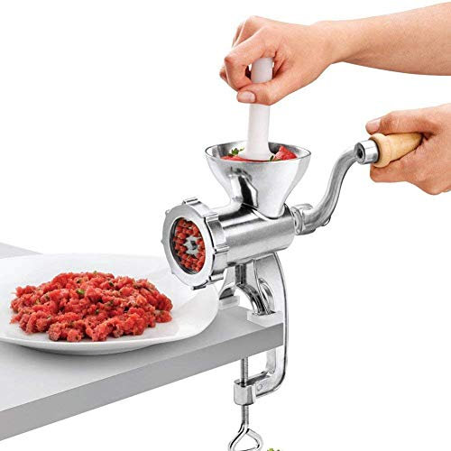 Tritacarne a mano con morsetto da tavolo in ghisa tritacarne e salsiccia