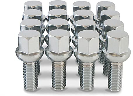 16 x Wheel Bolts Nuts for VW Volkswagen Lupo Alloy Wheels - SFP-16BM15131 | Precision Chrome Wheel Nuts designed to fit Original Equipment Alloy Wheels Only.