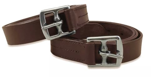 Avon Equine Steigbügel Leder Schwarz & Braun (116,8 cm bis 142,2 cm) (56 Zoll, Dunkelbraun)