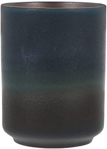 Tofficu Tasse à Thé Japonaise En Céramique Vintage Mug Multifonctionnel 250ml Idéal Pour Maison Et Bureau Utilisable Micro-Ondes Et Lave-Vaisselle Couleur Bleu Foncé