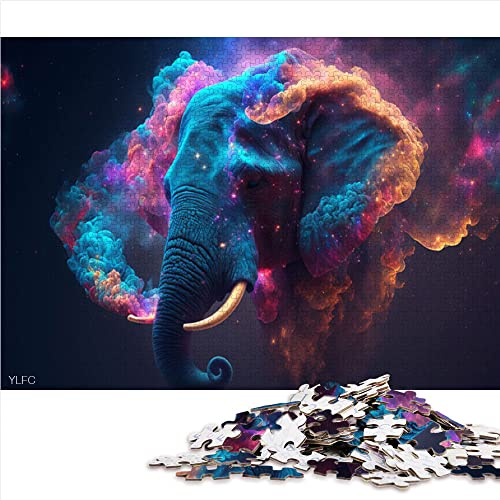 1000 Piece Jigsaw Puzzle Elephant Jigsaw Puzzle for Adults Cardboard puzzles Decompressing Intellectual Educational Toy （Size 26x38cm）