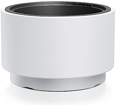 Tymar Vaso da fiori con inserto, vaso da fiori in plastica, fioriera, vaso per piante grande(Bianco HEOS,ø 40 cm)