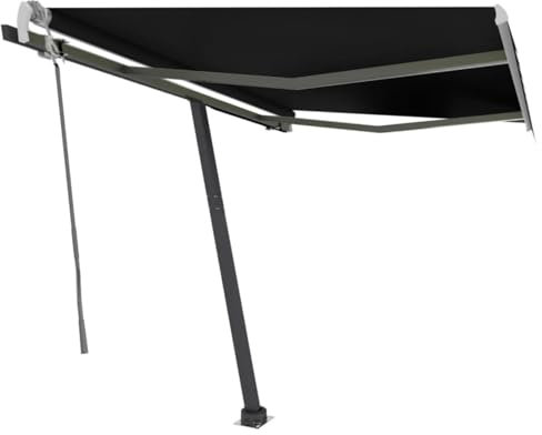 LAPOOH Gelenkarmmarkise Einziehbar, Balkon Markise, Sonnenschutz, Balkon überdachung, Sonnenmarkise, Terrassen-markisen, 300x250 cm Anthrazit