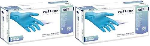 Reflexx N69/S, guanti in nitrile EXTRA STRONG (Confezione da 2)