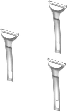 Amosfun 3 Piezas pelador de frutas multi pelador descascador de legumes Y verduras de verduras fácil de operar herramienta de pelado multifuncional Silver