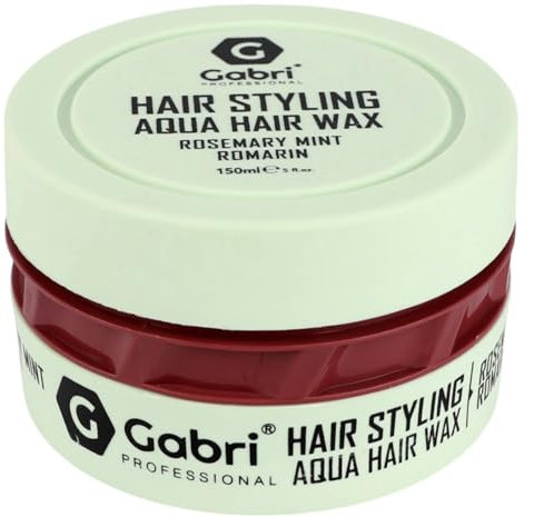 Gabri Rosemary Mint Hair Styling Wax 150 ml - Aspetto Opaco, Controllo Dei Bordi - Controllo Massimo E Lunga Durata - Cera Per Capelli Per Uomo E Donna