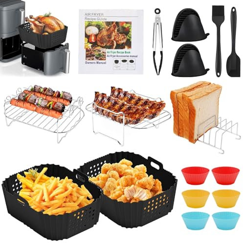 Ninja Double Stack XL Zubehör Ninja Airfryer Zubehör Ninja HeißLuftfritteuse Double Stack 9,5L, Ninja SL400EU Zubehör Silikonform HeißLuftfritteuse Zubehör Heissluftfritteuse Ninja Air Fryer Zubehör