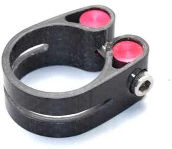 HESHUWEN Sattelklemme Vollkohlenstoff MTB Sattelstützeklemme for 27.2/30,8/31,6mm Sattelstütze Quick Release Carbon Mountain Road Fahrradsitz Postklemme Sattelklemme(27.2 Open Matte)