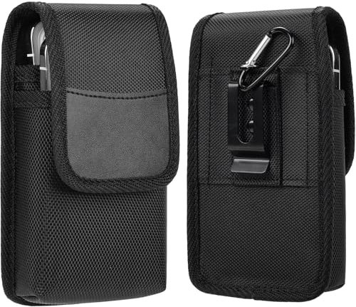Handy Gürteltasche für iPhone 16 15 14 13 12 Pro Max, Handytasche Gürtel Premium für Samsung Galaxy S24 S23 S22 S21 S20, Handytaschen Halterung Wasserdicht, Téléphones Holster mit Metallkarabiner