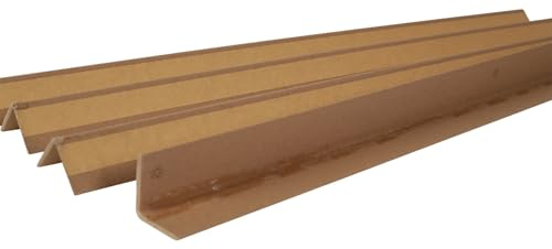 packster 100x Kantenschutzleisten Länge: 1100 mm Kantenschutzwinkel aus Pappe selbstklebend Schenkelbreite: 50 x 50 mm Selbstklebung Braun