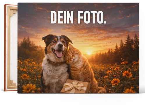 posterlux Leinwandbild eigene Fotos - Sofort Upload - 30x20 cm | Handbespannt auf echtem Keilrahmen aus Massivholz. Premium Leinwanddruck, Made in Germany. Fertig zum Aufhängen.
