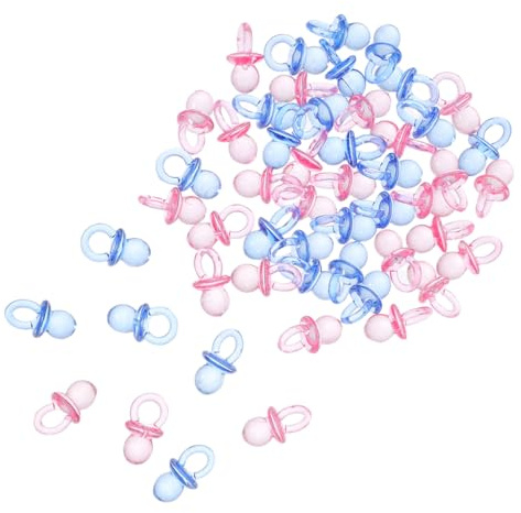 GALPADA 50 Mini Succhietti Acrilici Trasparenti Unisex per Shower e Decorazioni Festa Giocattoli Resilienti per Regali e Gender Reveal