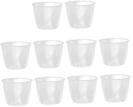 LIFKOME 10 piezas Tazas Medidoras de Arroz de Plástico Transparente de Accesorio Compacto para Cocinar con Graduaciones Precisas para Ingredientes Secos y Líquidos Cocina Reutilizable