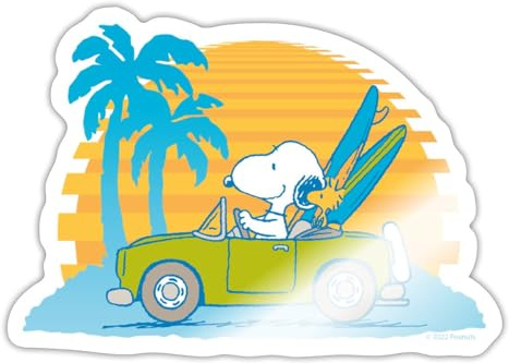 Peanuts Snoopy Cabrio Urlaub Ab Zum Strand Sticker Aufkleber