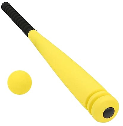 Baseball Bat and Ball Children Fun Games Kids Bat for Teenagers Adults Yellow 54cm