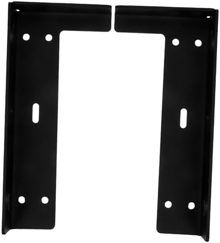 DIYEAH 2 pezzi Staffa Mensola Pesante in Metallo Nero Spessore Supporto Angolare per Mensole Sospese Scrivanie e Focolare Reggimensole Muro per Casa e Ufficio