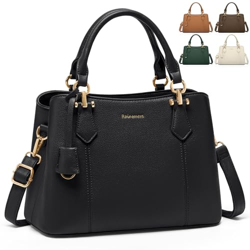 RAINSMORE Handbags for Women PU Leather Ladies Handbags Elegant Women Handbags Top Handle Shoulder Bags for Casual Work