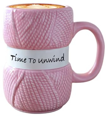Duqulle Tazas De Cerámica Para Café,Jarra Estética con Textura de Punto de 425ml de Capacidad | Vasos de Cerámica para Café con Asa,Para Mujeres y Hombres Adultos, Sopas, Agua Caliente, Té y Viaje