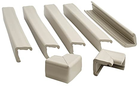 Prince Lionheart Fireplace Guard with Two Corner Protectors, Soften Edges with These Corner Protectors, Baby Head Protector, Table Corner Protectors for Baby Safety - Grey/Beige