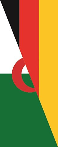 U24 Drapeau de l'Algérie de l'Allemagne en format portrait 120 x 300 cm