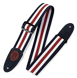 Levy's Leathers MSSC8-RWB Gitarrengurt, aus Baumwolle, 5,08 cm, Rot/Weiß/Blau