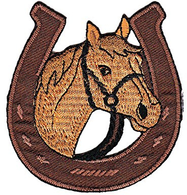 Pferd 8 cm * 9 cm Bügelbild Aufnäher Applikation Patch Pferd Pferde Stute
