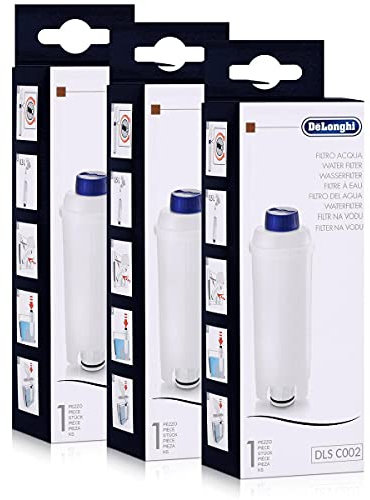 DeLonghi Wasserfilter für Kaffemaschinen geeignet für ECAM, ESAM, ETAM, BCO,EC... , 3 Stück (1er Pack )