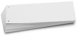 Qualitäts Trennstreifen 10,5x24cm Kraftkarton durchgefärbt gelocht (100er Packung, Weiß)