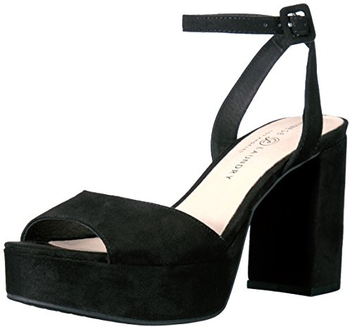 Chinese Laundry Women's Theresa Platform Dress Sandal, Black Suede, 9 M US