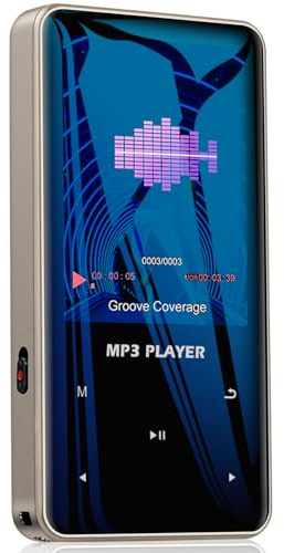 96GB Mp3 Player with Bluetooth 5.0 - Aiworth Portable Digital Lossless Music MP3 MP4 Player for Kids with FM Radio HD Speaker for Sports Running Super Light Metal Shell Touch Buttons