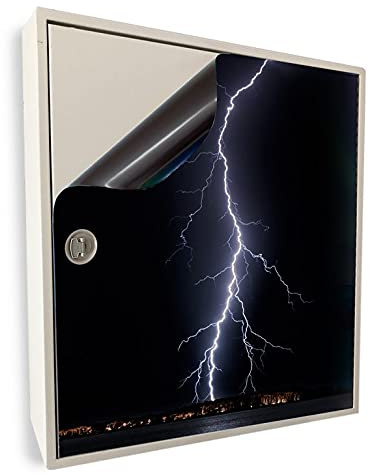 Stromkasten Magnet Bild Deko Stromverteiler Sicherungskasten Hager Motiv Blitz, Stromkasten Höhe:60 cm, Stromkasten Breite:35 cm