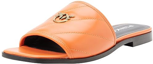 Pinko Molly Ciabatta Nappa TRAPUNTAT, Sandali Donna, A71_ARANC.Vibrante, 39 EU Larga