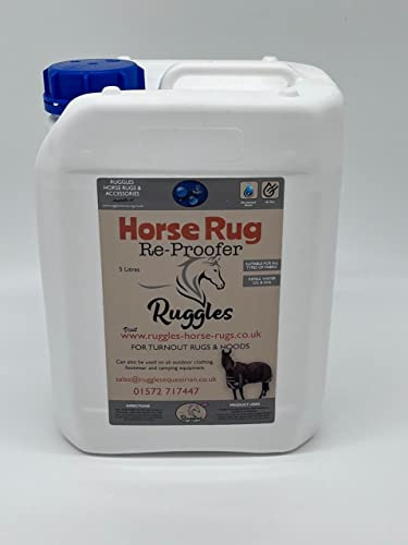 Ruggles Spray On Re-Proofer 5 Litre Refill | Water Based Effective Fabric Sealer for Waterproofing Turnout/Lycra Horse Rugs Hoods and Other Fabrics