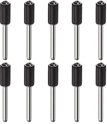 QUARKZMAN 10pcs 1/4 pouce Ponçage Tambour Caoutchouc Mandrins 1/8 pouce Tige Ponçage Manchon Support pour Tambour Ponceuse Rotatif Meuleuse