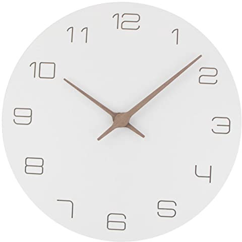 PRETYZOOM Holz Wanduhr Mit Kreativer Design Moderne Dekorative Hängeuhr Für Wohnzimmer Schlafzimmer Stumme Uhr Für Zuhause Und Büro