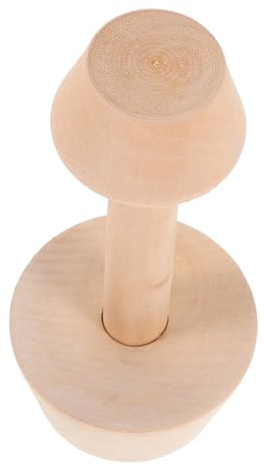 GOOHOCHY Wooden Egg Tart Mold Tart Tamper Baking Tool for Pastries Handheld Pastry Pusher Wooden Shell Tamper for Cakes Kitchen Baking Supplies Easy to Use
