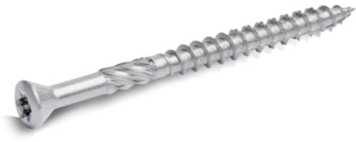Terrassenschrauben Edelstahl A2 Torx Fräsrippen mit CUT-Spitze (ø4,5mm x 80,0mm (100 Stück))
